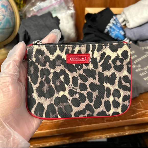 Coach Park Ocelot Leopard Print Cloth Wristlet Wallet - “Jennie” - Picture 3 of 16